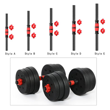 Dumbbell Barbell Bar with Buckle Non-Slip Grip Practical Durable Dumbbell Set Portable AntiSlip Grip Threaded Handles for Gym