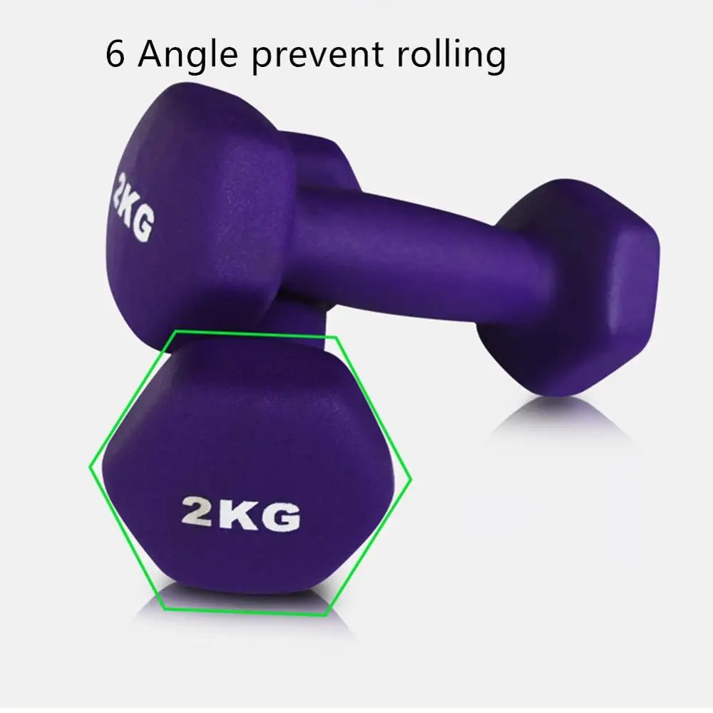 Hexagonal Frosted Dumbbell for Women, Schoolgirl and Child, Aerobics, Crossfit Gym, Fitness Exercise, Workout, 1 Pc, 1.5kg, 1kg