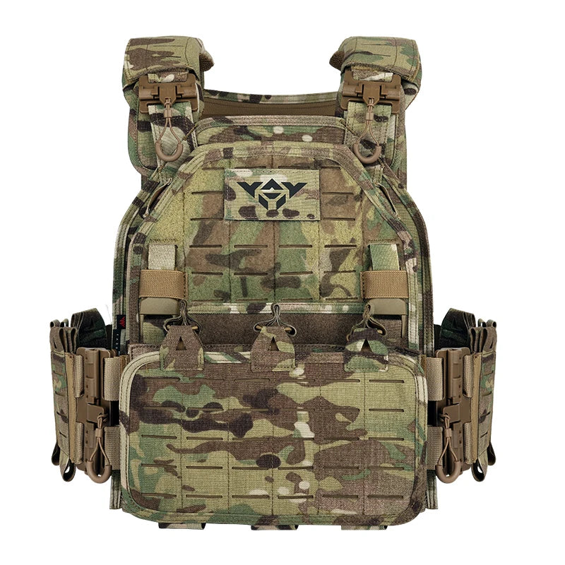 YAKEDA Plate Carrier 6094 Vest Light Weight Quick Release Laser Cutting SWAT Combat 1000D Molle Chaleco  Tactical Vest Magazine