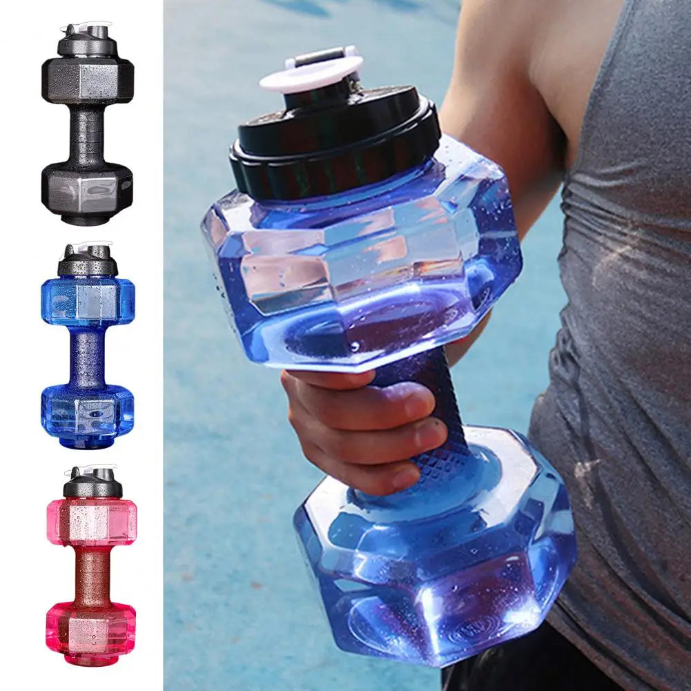 500/1500/2200/2600ML Dumbbell Sports Water Bottle Arm Strength Training Workout Water Drinking Cup Home Gym Fitness Equipment