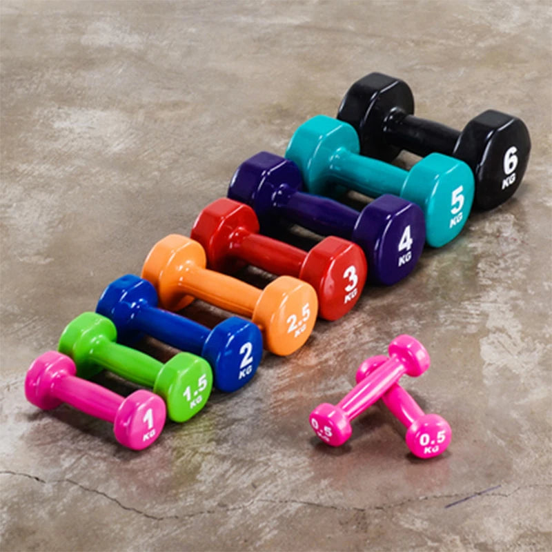 Ladies Dumbbell Color Exercise Arm Muscles Front Neck Squat Children's Weight-bearing Fitness Exercise Home Fitness Machine