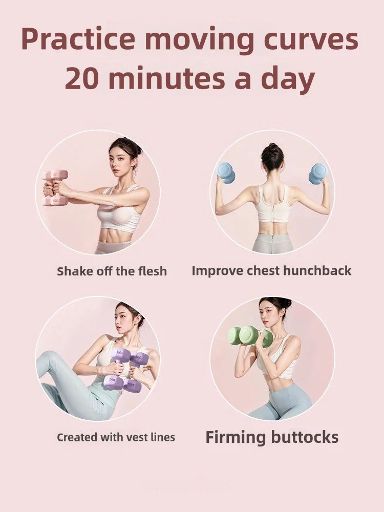 Wholesale small dumbbells women's fitness equipment home package rubber arm muscle yoga dumbbell set