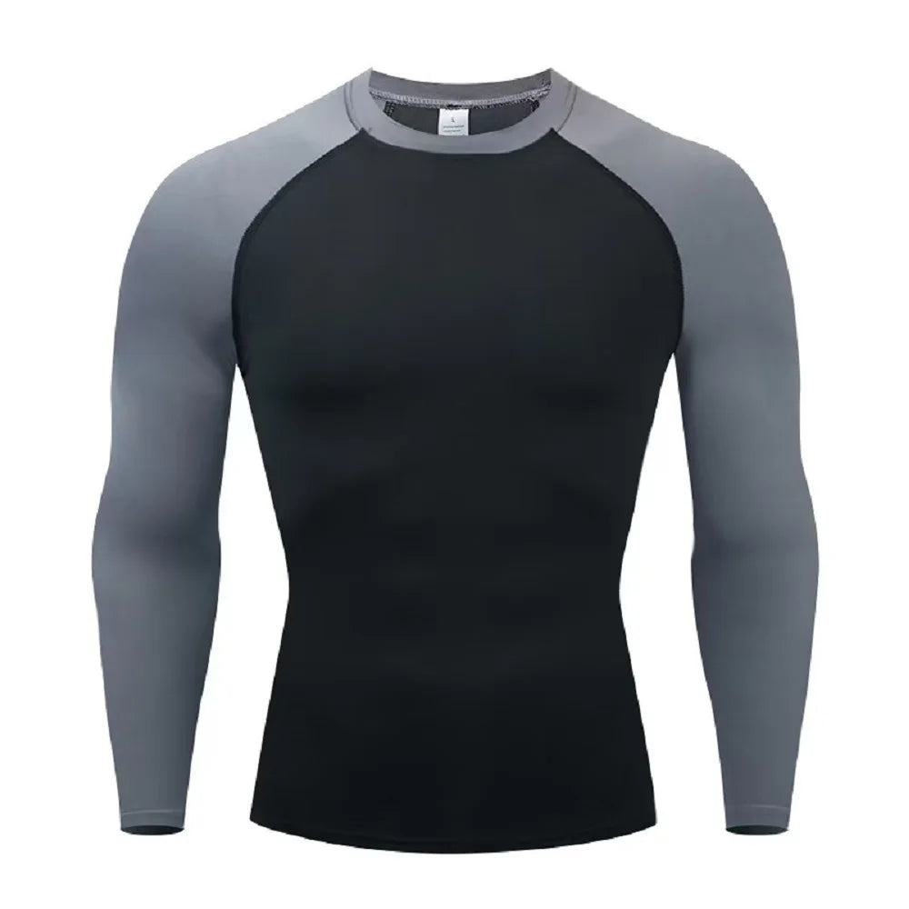 Compression T Shirt Men Long Sleeve Bodybuilding Running Shirt Quick Dry Workout Fitness Tights Gym Sport T-shirt Men Rashgard